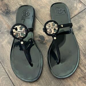 Authentic Tory Burch Mini Miller Jelly Sandal Size 6 Black